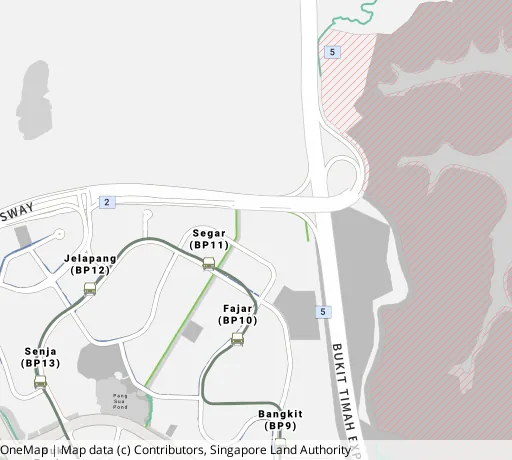 Map of the area around Blk 486 Segar Rd in Bukit Panjang, showing 400 m and 1 km rings and 3 primary schools within 1 km