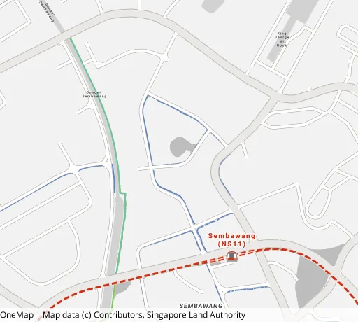 Map of the area around Blk 489 Admiralty Link in Sembawang, showing 400 m and 1 km rings and 4 primary schools within 1 km