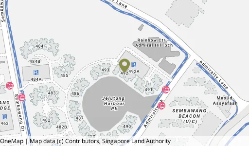Location map of Blk 492 Admiralty Link, a HDB resale block in Sembawang, Singapore