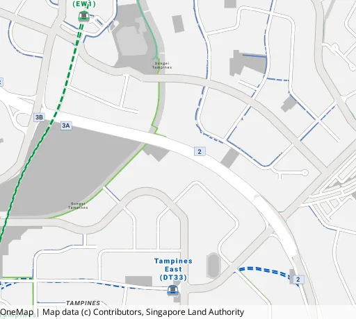 Map of the area around Blk 492G Tampines St 45 in Tampines, showing 400 m and 1 km rings and 3 primary schools within 1 km