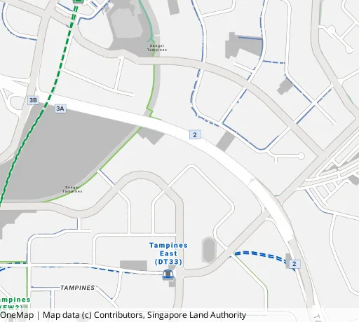 Map of the area around Blk 494G Tampines St 45 in Tampines, showing 400 m and 1 km rings and 3 primary schools within 1 km