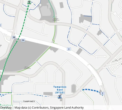 Map of the area around Blk 494H Tampines St 45 in Tampines, showing 400 m and 1 km rings and 3 primary schools within 1 km