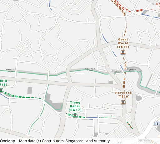 Map of the area around Blk 5 Delta Ave in Bukit Merah, showing 400 m and 1 km rings and 3 primary schools within 1 km