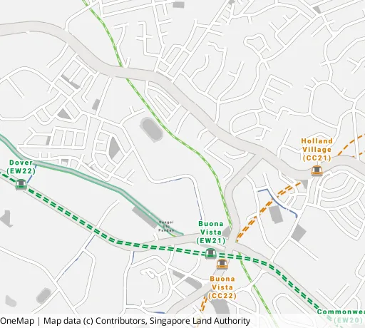 Map of the area around Blk 5 Ghim Moh Rd in Queenstown, showing 400 m and 1 km rings and 1 primary school within 1 km