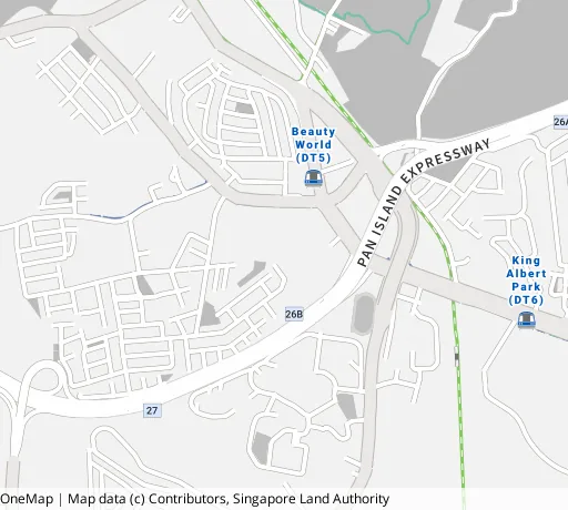 Map of the area around Blk 5 Toh Yi Dr in Bukit Timah, showing 400 m and 1 km rings and 2 primary schools within 1 km