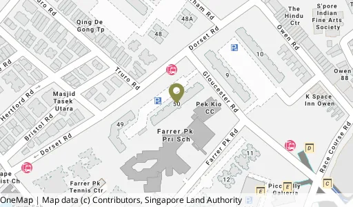 Location map of Blk 50 Dorset Rd, a HDB resale block in Kallang/Whampoa, Singapore
