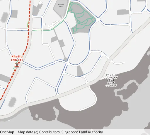 Map of the area around Blk 502C Yishun St 51 in Yishun, showing 400 m and 1 km rings and 2 primary schools within 1 km