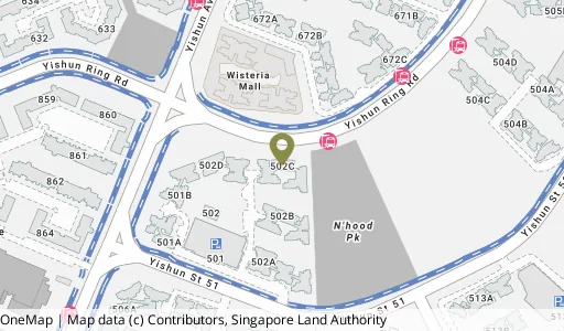 Location map of Blk 502C Yishun St 51, a HDB resale block in Yishun, Singapore