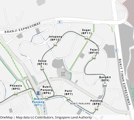 Map of the area around Blk 503 Jelapang Rd in Bukit Panjang, showing 400 m and 1 km rings and 5 primary schools within 1 km