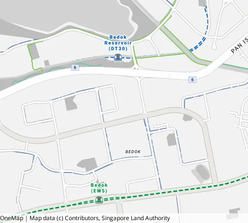 Map of the area around Blk 504 Bedok Nth St 3 in Bedok, showing 400 m and 1 km rings and 3 primary schools within 1 km