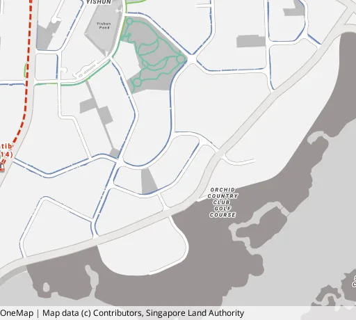 Map of the area around Blk 504A Yishun St 51 in Yishun, showing 400 m and 1 km rings and 3 primary schools within 1 km