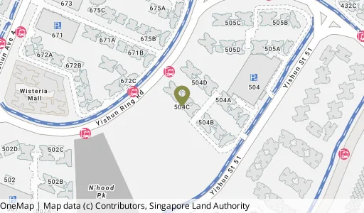 Location map of Blk 504C Yishun St 51, a HDB resale block in Yishun, Singapore