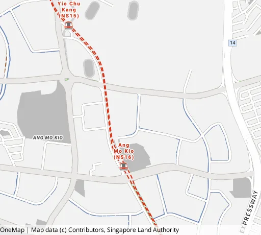 Map of the area around Blk 509 Ang Mo Kio Ave 8 in Ang Mo Kio, showing 400 m and 1 km rings and 3 primary schools within 1 km