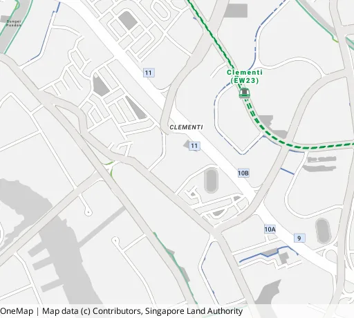 Map of the area around Blk 509 West Coast Dr in Clementi, showing 400 m and 1 km rings and 4 primary schools within 1 km
