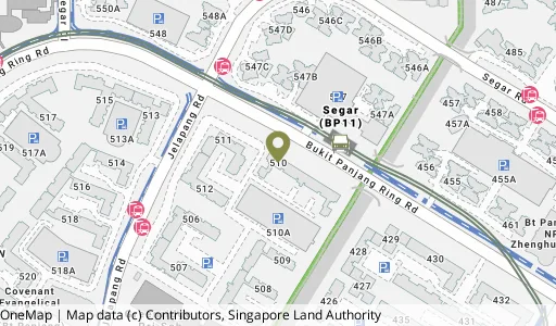 Location map of Blk 510 Jelapang Rd, a HDB resale block in Bukit Panjang, Singapore
