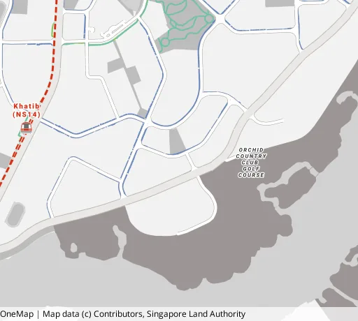 Map of the area around Blk 511B Yishun St 51 in Yishun, showing 400 m and 1 km rings and 2 primary schools within 1 km