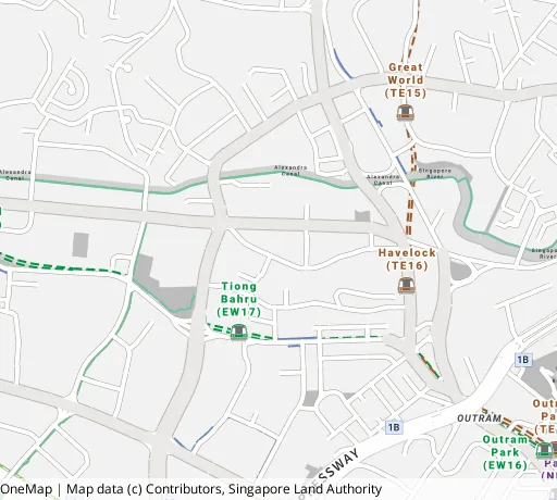 Map of the area around Blk 52 Havelock Rd in Bukit Merah, showing 400 m and 1 km rings and 3 primary schools within 1 km