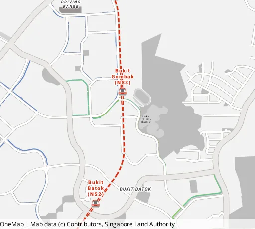 Map of the area around Blk 523 Bt Batok St 52 in Bukit Batok, showing 400 m and 1 km rings and 3 primary schools within 1 km