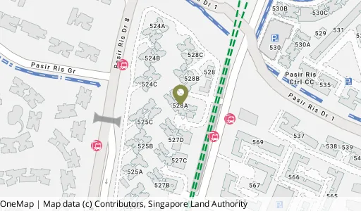 Location map of Blk 528A Pasir Ris St 51, a HDB resale block in Pasir Ris, Singapore