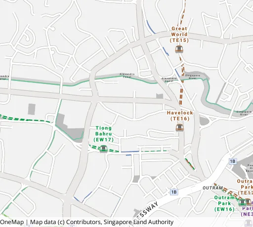 Map of the area around Blk 53 Havelock Rd in Bukit Merah, showing 400 m and 1 km rings and 3 primary schools within 1 km