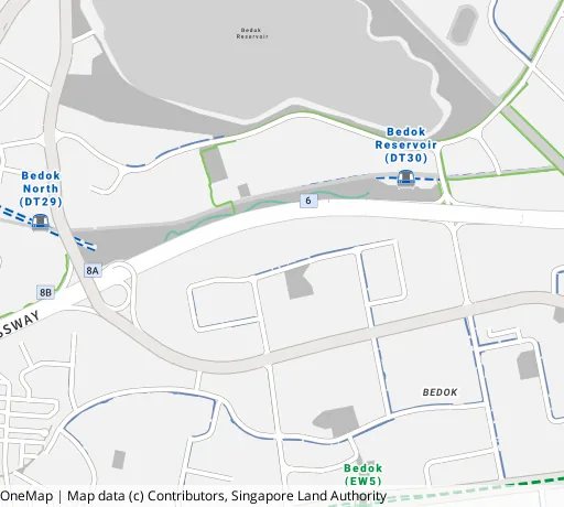 Map of the area around Blk 530 Bedok Nth St 3 in Bedok, showing 400 m and 1 km rings and 4 primary schools within 1 km
