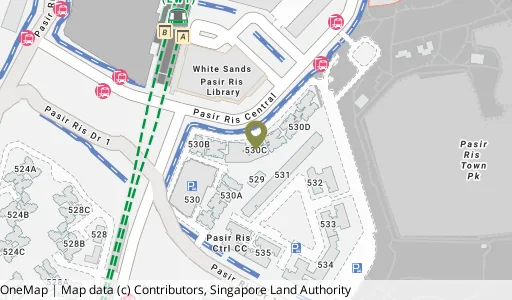 Location map of Blk 530C Pasir Ris Dr 1, a HDB resale block in Pasir Ris, Singapore