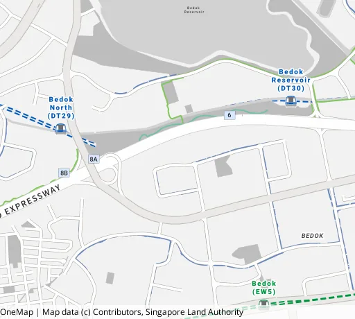Map of the area around Blk 534 Bedok Nth St 3 in Bedok, showing 400 m and 1 km rings and 3 primary schools within 1 km