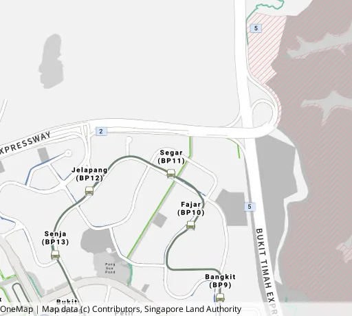 Map of the area around Blk 546B Segar Rd in Bukit Panjang, showing 400 m and 1 km rings and 3 primary schools within 1 km