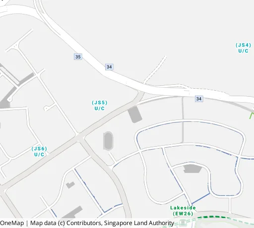 Map of the area around Blk 548 Jurong West St 42 in Jurong West, showing 400 m and 1 km rings and 3 primary schools within 1 km