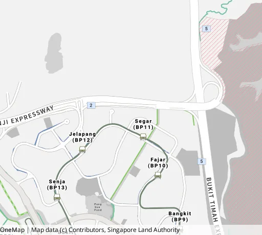 Map of the area around Blk 548B Segar Rd in Bukit Panjang, showing 400 m and 1 km rings and 3 primary schools within 1 km