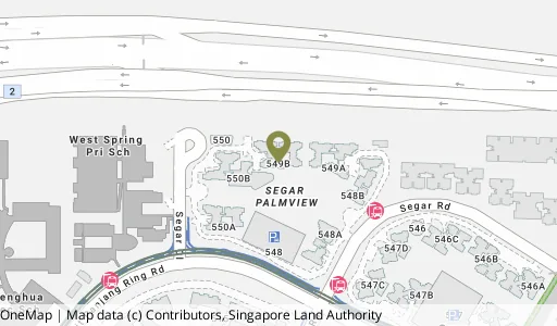 Location map of Blk 549B Segar Rd, a HDB resale block in Bukit Panjang, Singapore