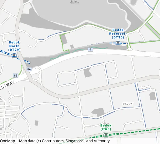 Map of the area around Blk 550 Bedok Nth Ave 1 in Bedok, showing 400 m and 1 km rings and 4 primary schools within 1 km