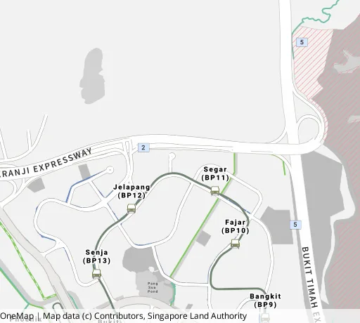 Map of the area around Blk 550B Segar Rd in Bukit Panjang, showing 400 m and 1 km rings and 3 primary schools within 1 km
