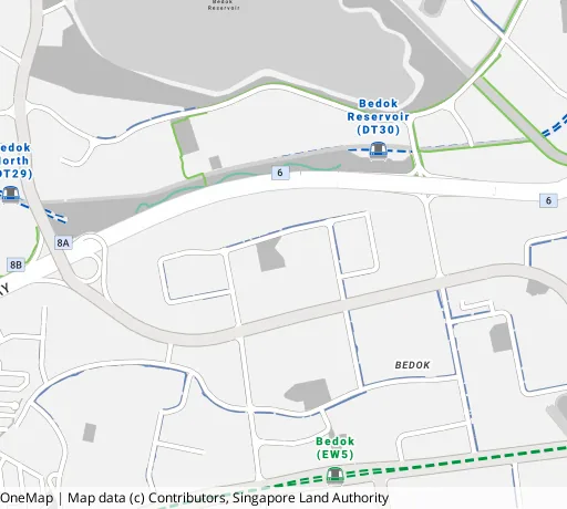 Map of the area around Blk 554 Bedok Nth St 3 in Bedok, showing 400 m and 1 km rings and 4 primary schools within 1 km