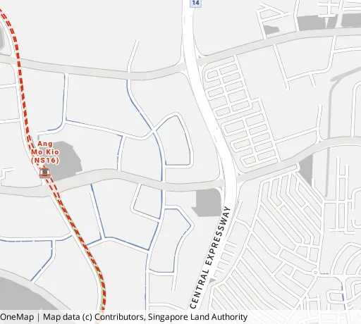 Map of the area around Blk 561 Ang Mo Kio Ave 10 in Ang Mo Kio, showing 400 m and 1 km rings and 2 primary schools within 1 km