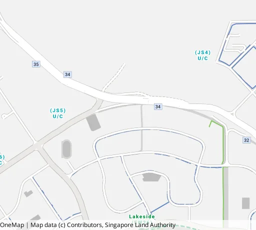 Map of the area around Blk 561A Jurong West St 42 in Jurong West, showing 400 m and 1 km rings and 2 primary schools within 1 km