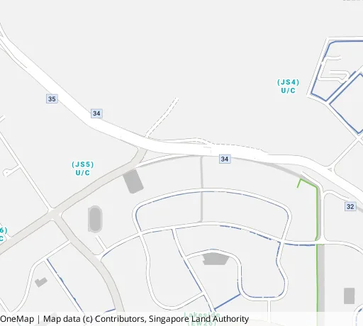 Map of the area around Blk 561B Jurong West St 42 in Jurong West, showing 400 m and 1 km rings and 2 primary schools within 1 km