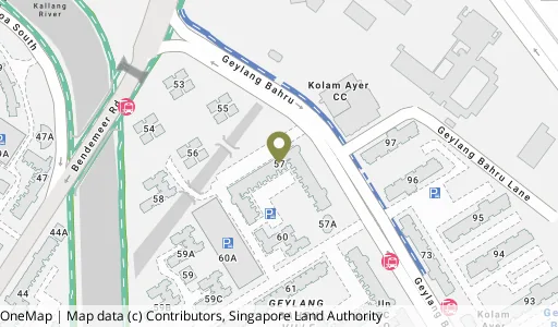 Location map of Blk 57 Geylang Bahru, a HDB resale block in Kallang/Whampoa, Singapore