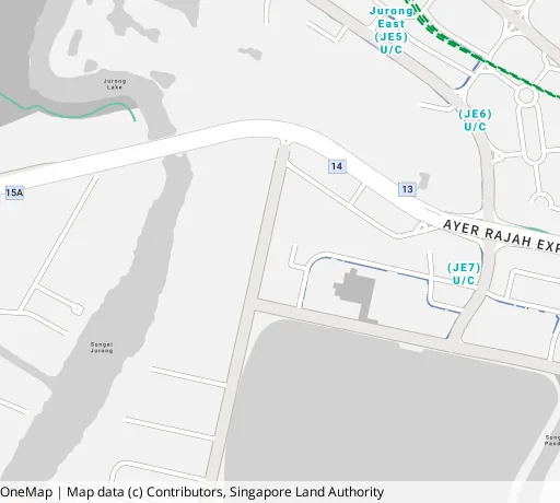 Map of the area around Blk 57 Teban Gdns Rd in Jurong East, showing 400 m and 1 km rings and 1 hawker centre within 1 km