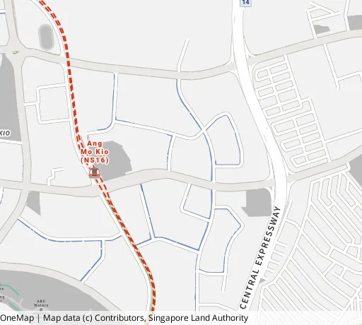 Map of the area around Blk 573 Ang Mo Kio Ave 3 in Ang Mo Kio, showing 400 m and 1 km rings and 2 primary schools within 1 km