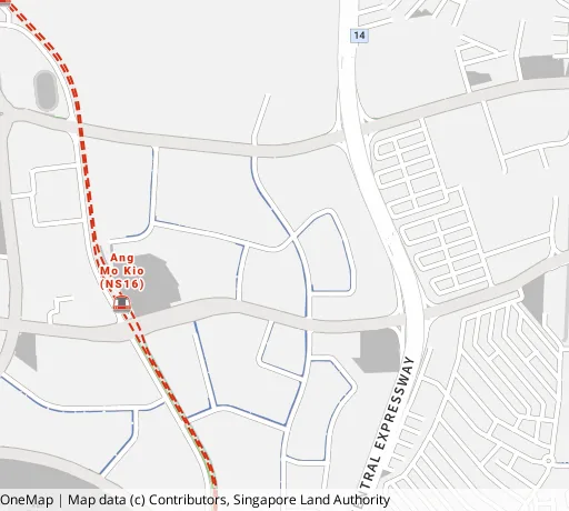 Map of the area around Blk 577 Ang Mo Kio Ave 10 in Ang Mo Kio, showing 400 m and 1 km rings and 2 primary schools within 1 km