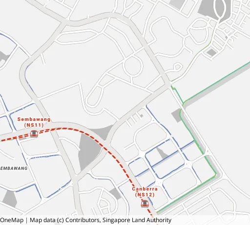 Map of the area around Blk 592C Montreal Link in Sembawang, showing 400 m and 1 km rings and 1 primary school within 1 km