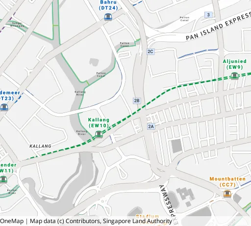 Map of the area around Blk 5A Upp Boon Keng Rd in Kallang/Whampoa, showing 400 m and 1 km rings and 3 hawker centres within 1 km