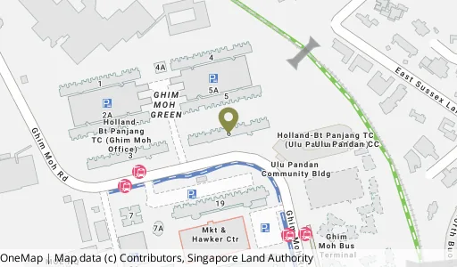 Location map of Blk 6 Ghim Moh Rd, a HDB resale block in Queenstown, Singapore