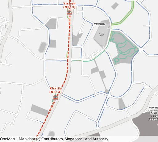 Map of the area around Blk 606 Yishun St 61 in Yishun, showing 400 m and 1 km rings and 4 primary schools within 1 km