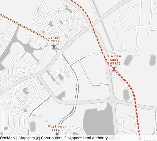 Map of the area around Blk 624 Ang Mo Kio Ave 4 in Ang Mo Kio, showing 400 m and 1 km rings and 2 primary schools within 1 km