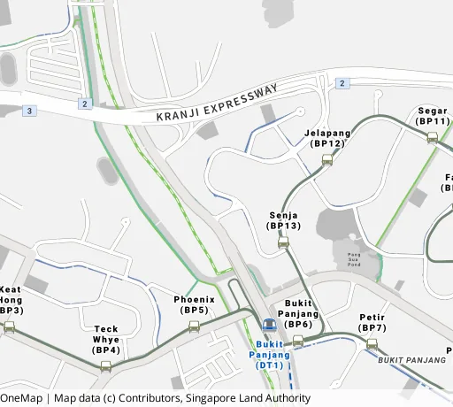 Map of the area around Blk 633D Senja Rd in Bukit Panjang, showing 400 m and 1 km rings and 4 primary schools within 1 km
