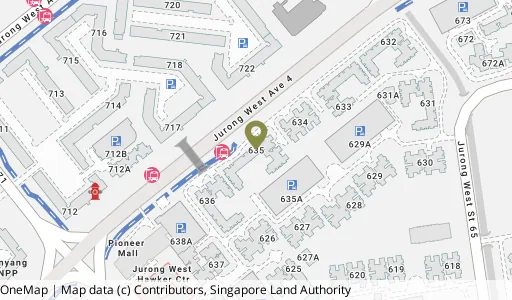 Location map of Blk 635 Jurong West St 65, a HDB resale block in Jurong West, Singapore