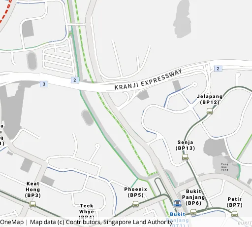 Map of the area around Blk 635A Senja Rd in Bukit Panjang, showing 400 m and 1 km rings and 2 primary schools within 1 km