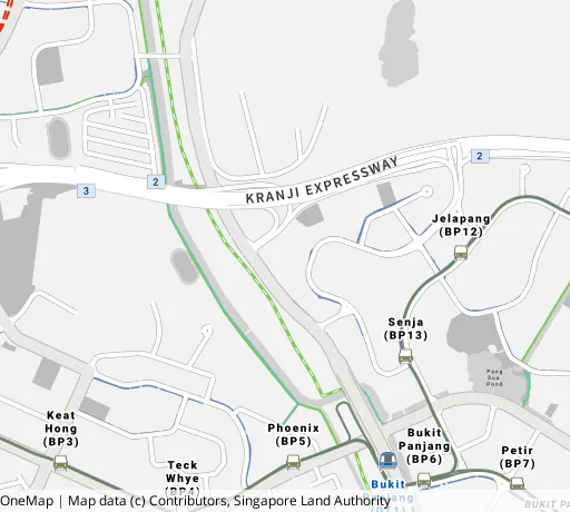 Map of the area around Blk 635B Senja Rd in Bukit Panjang, showing 400 m and 1 km rings and 3 primary schools within 1 km
